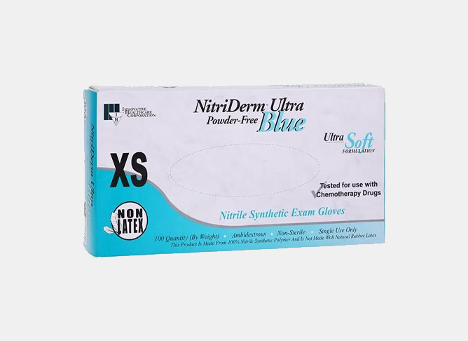 NitriDerm Ultra Blue Nitrile Exam Gloves